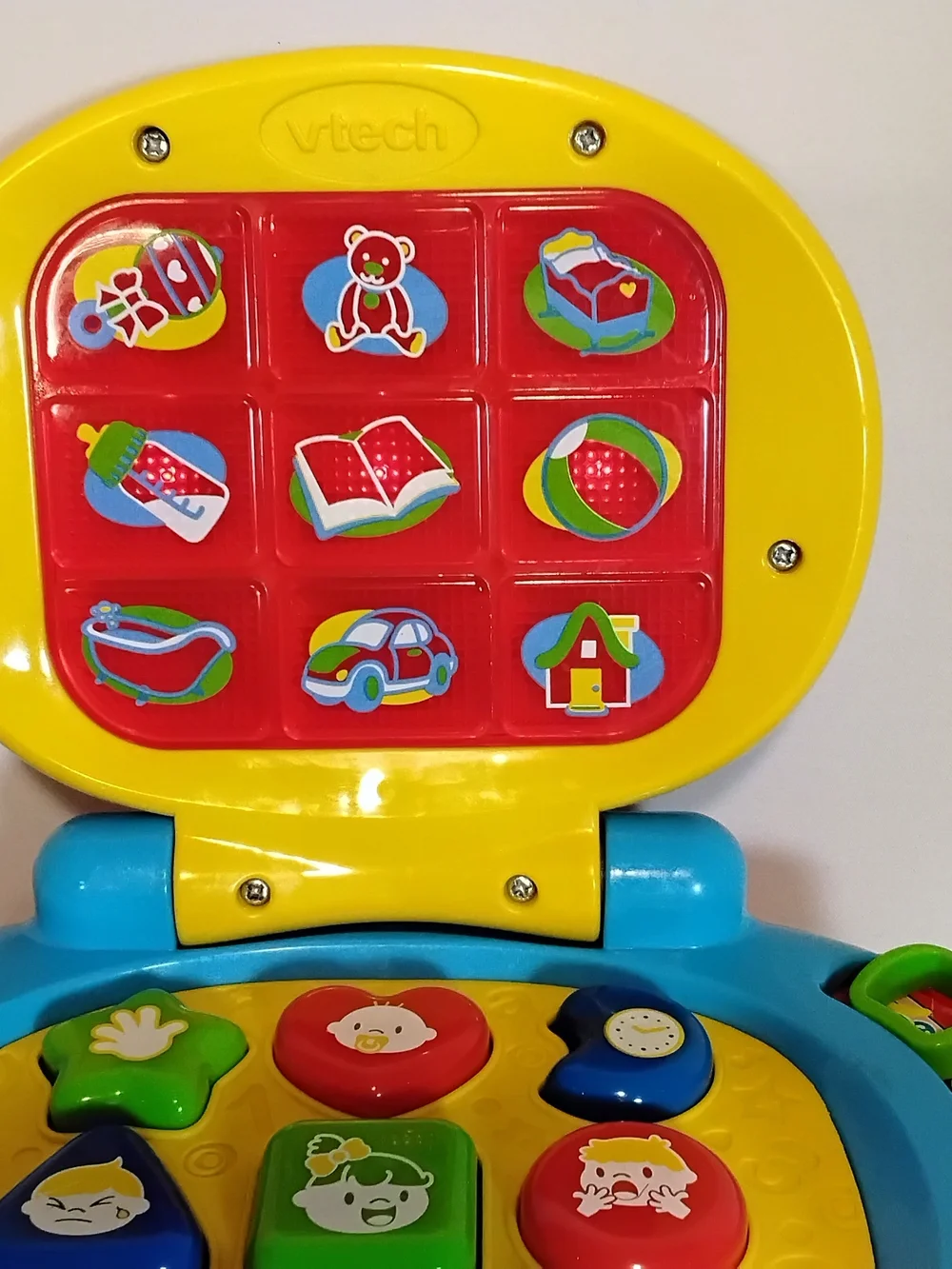 VTech Baby's Learning Laptop Shapes Colors Animal Sounds -tested WORKS